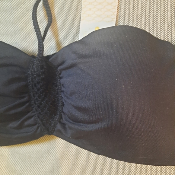 Revolve EBERJEY Sacred Stitch Ivy Black Bikini Top Large NWT - Picture 6 of 11